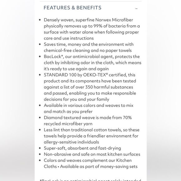 Norwex Kitchen Towel Cranberry Limited Edition NWT - Picture 6 of 9